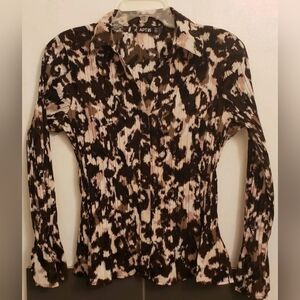 Apt. 9 Women's Button Down Leopard Print Shirt